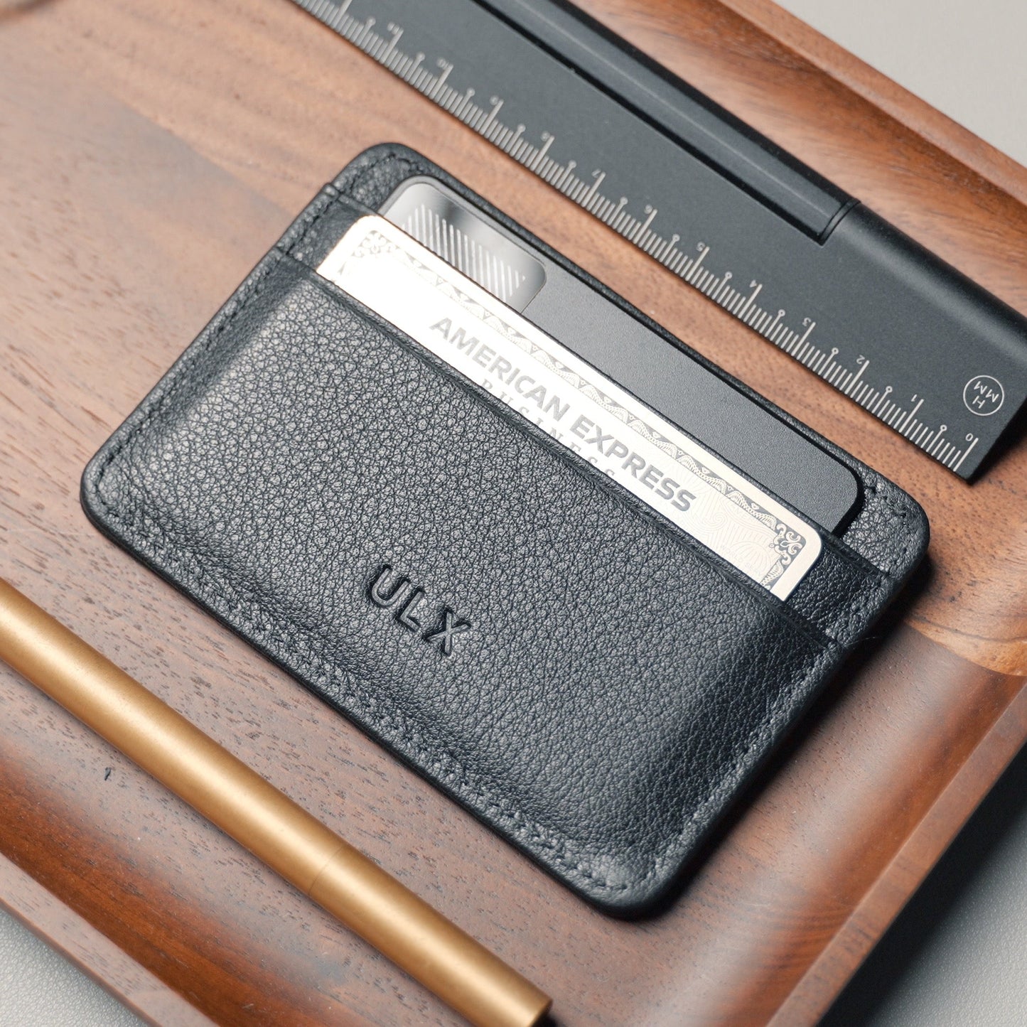 Leather Card Holder - Black