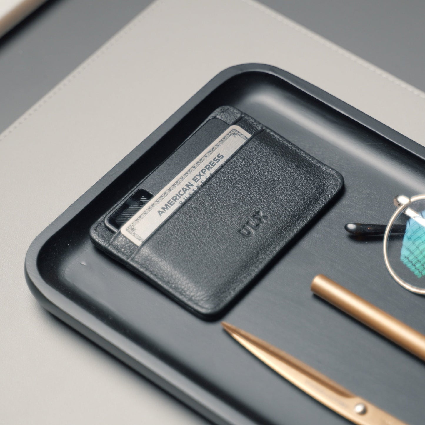 Leather Card Holder - Black