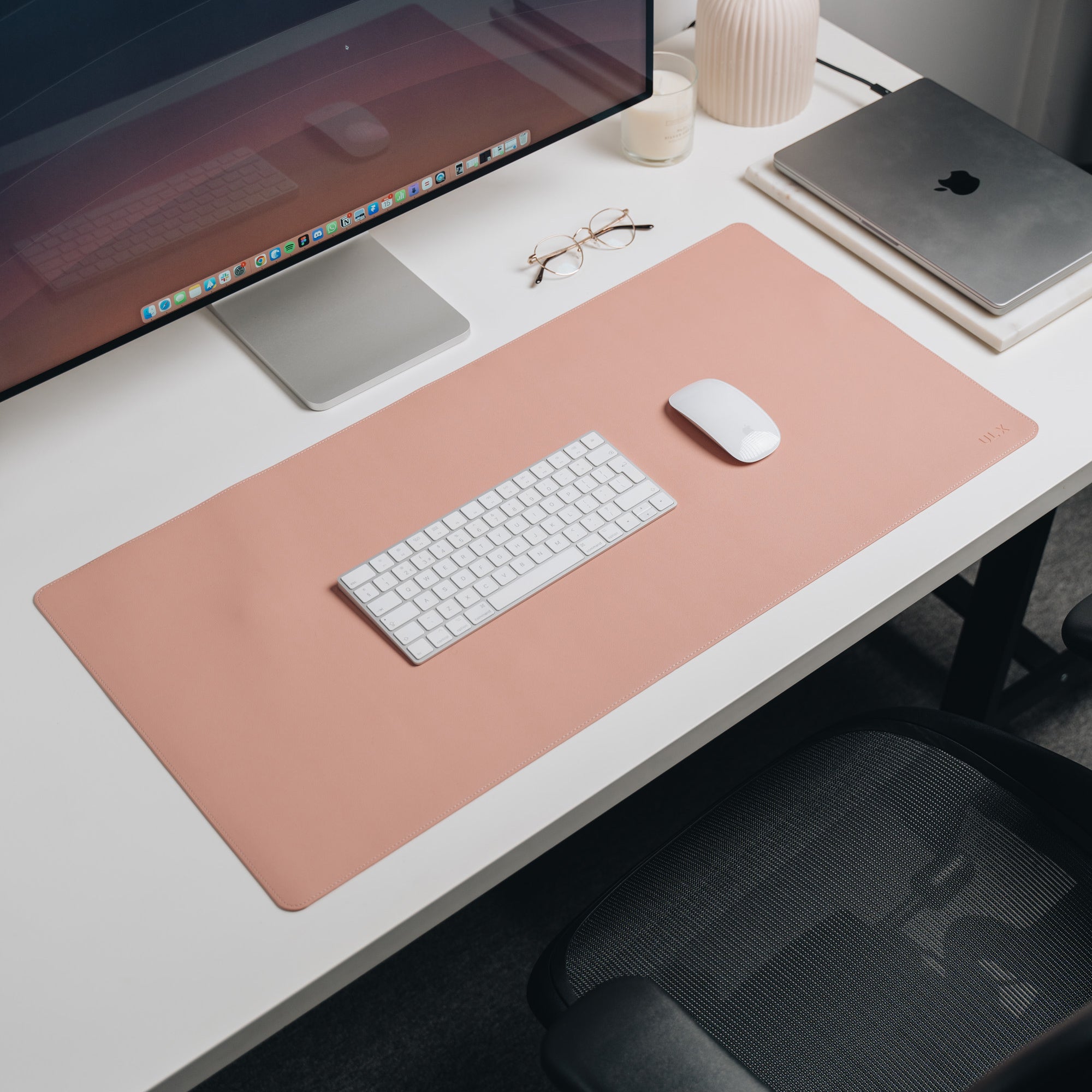 ULX Minimalist Desk Mat Blush Pink