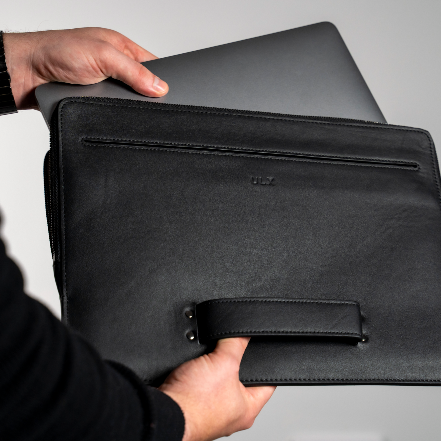 Leather MacBook Sleeve - Black