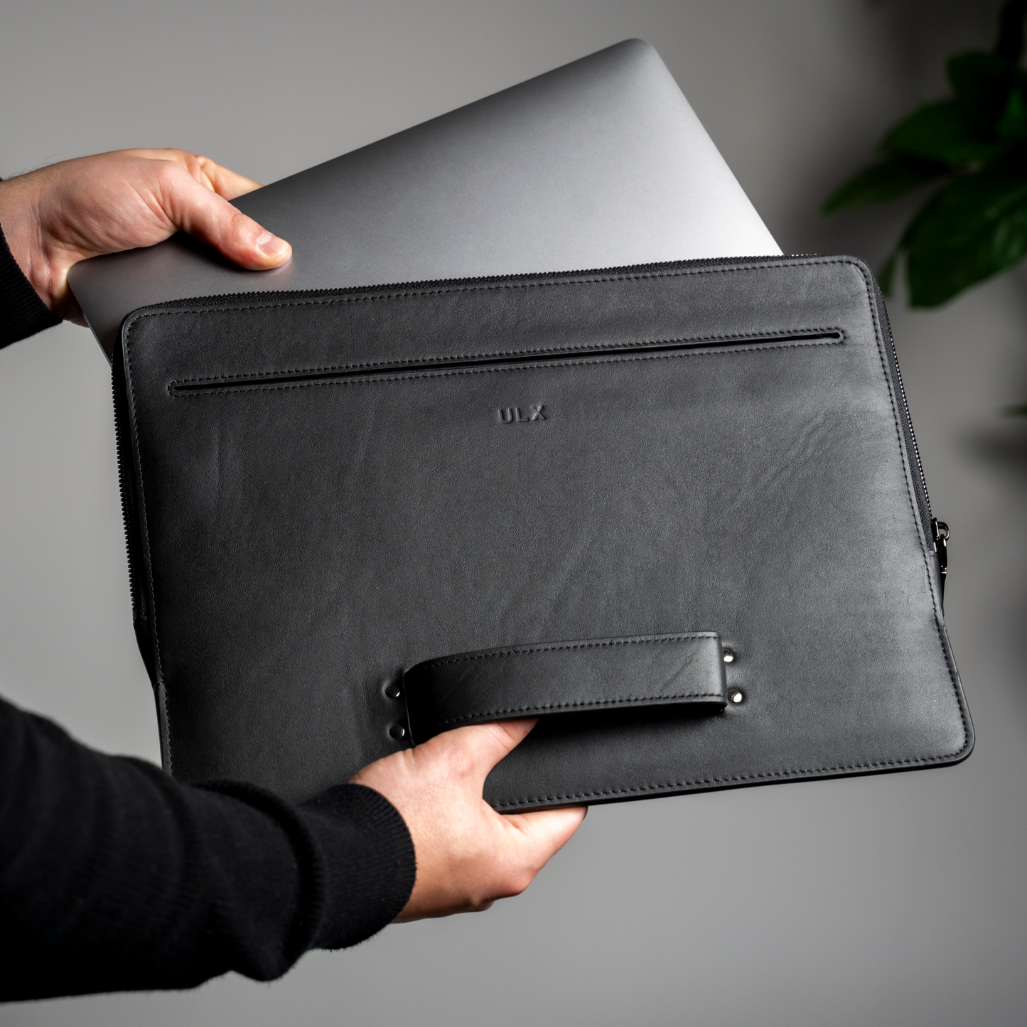 Leather MacBook Sleeve - Black