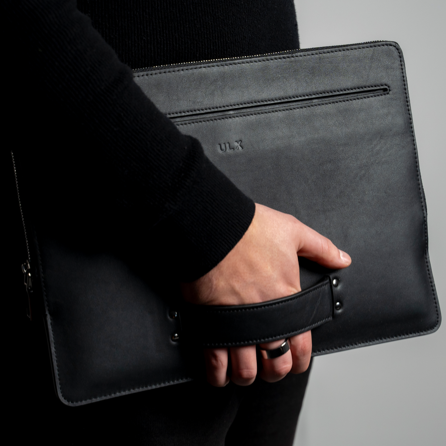 Leather MacBook Sleeve - Black