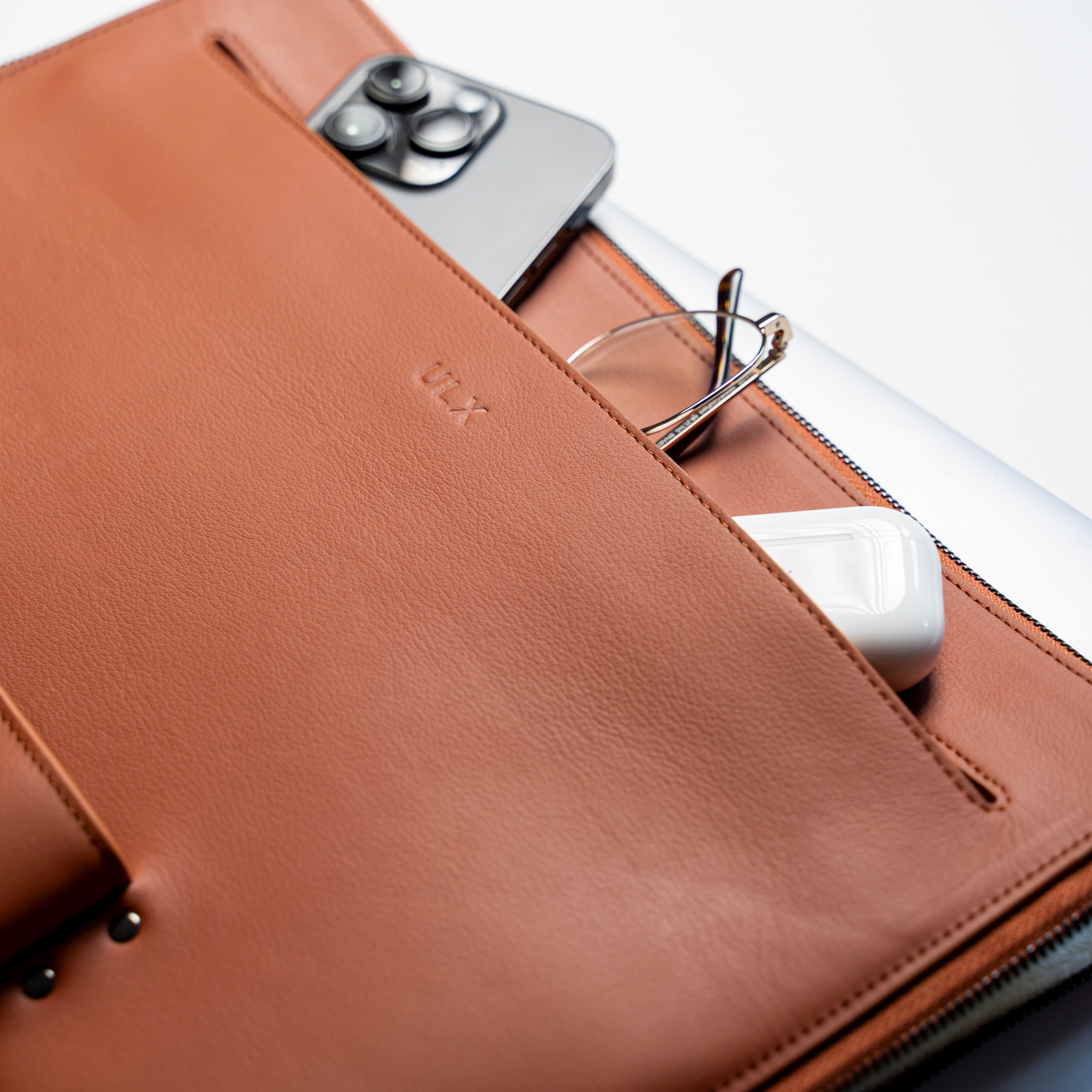 Leather MacBook Sleeve - Brown