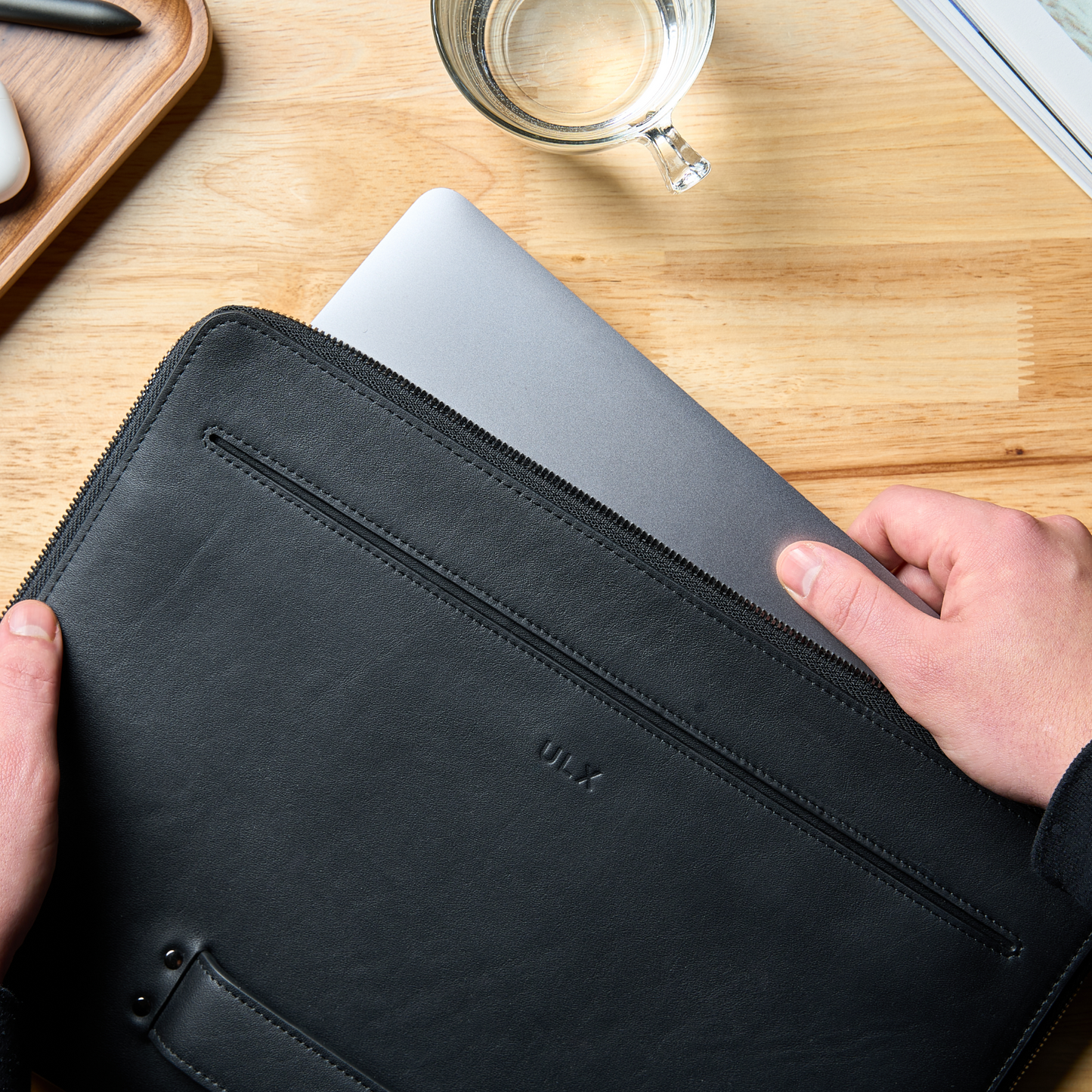 Leather MacBook Sleeve - Black