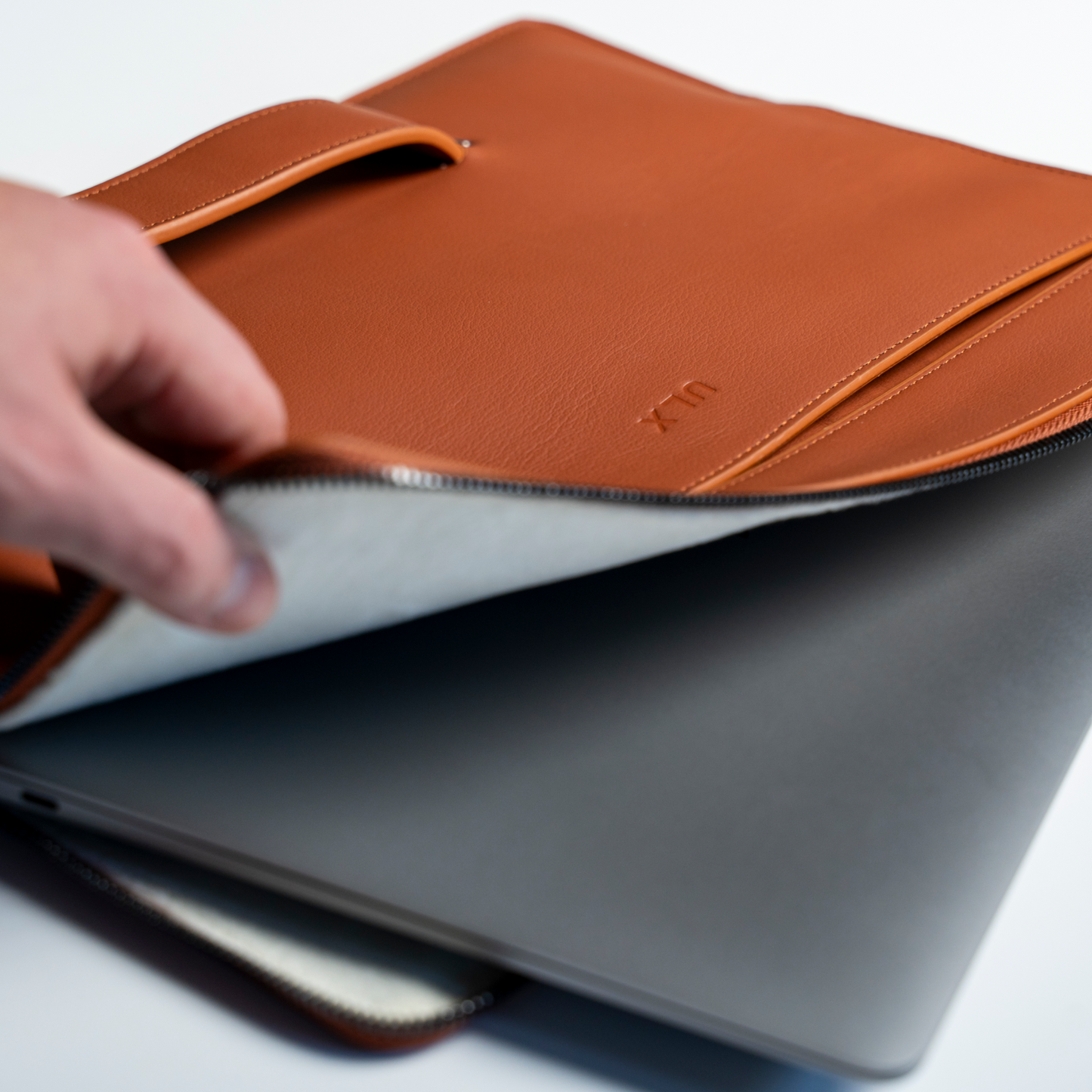 Leather MacBook Sleeve - Brown