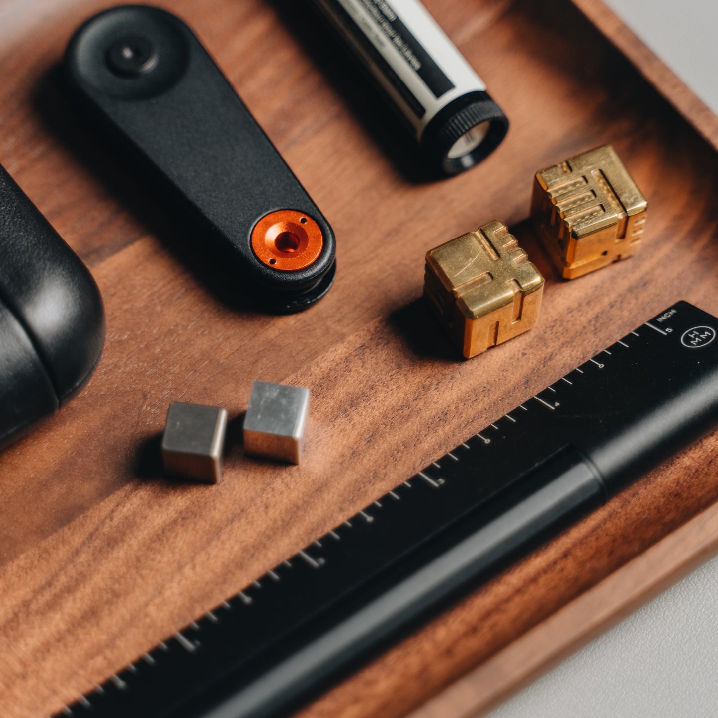 Walnut Valet Desk Tray