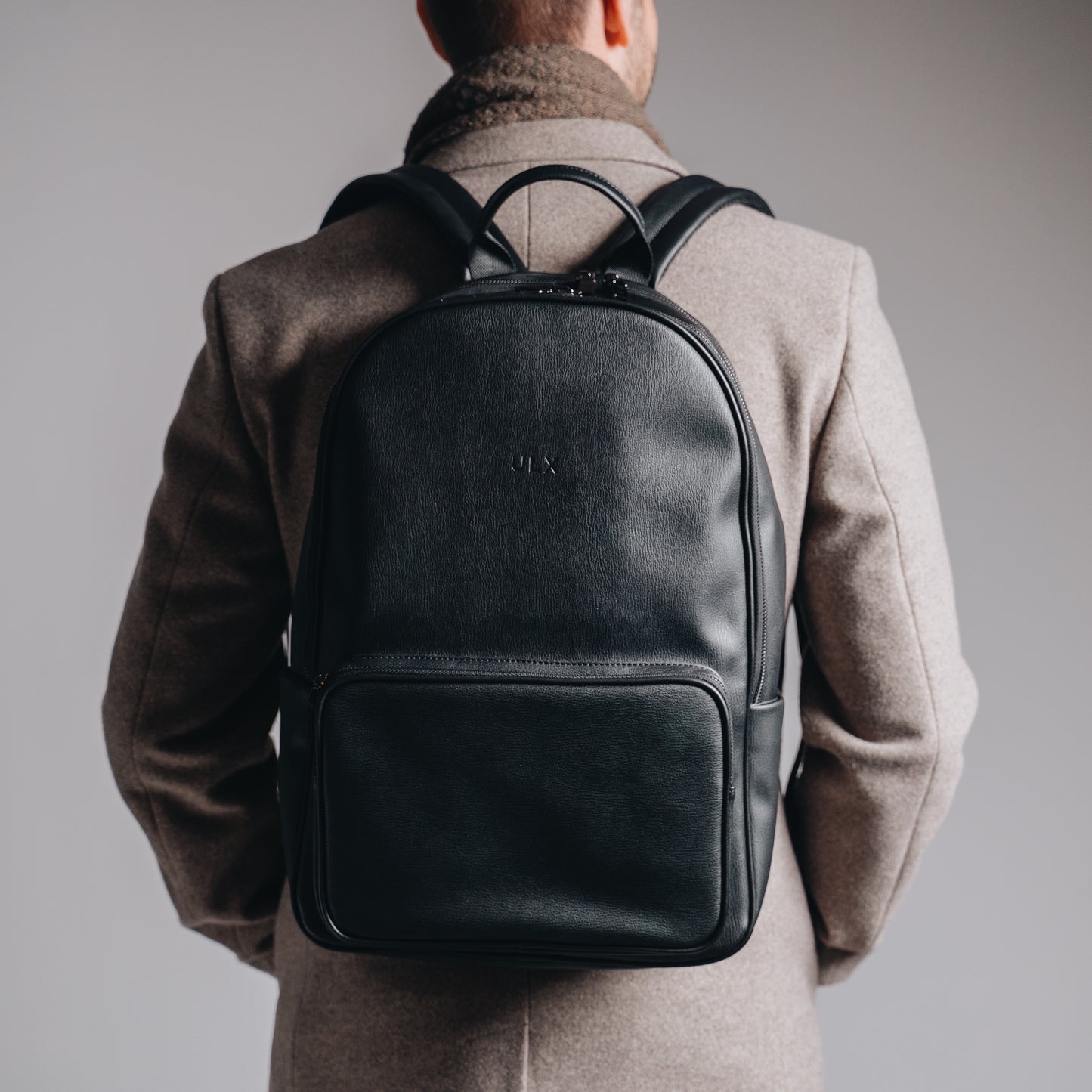 Classic Leather Backpack - Black