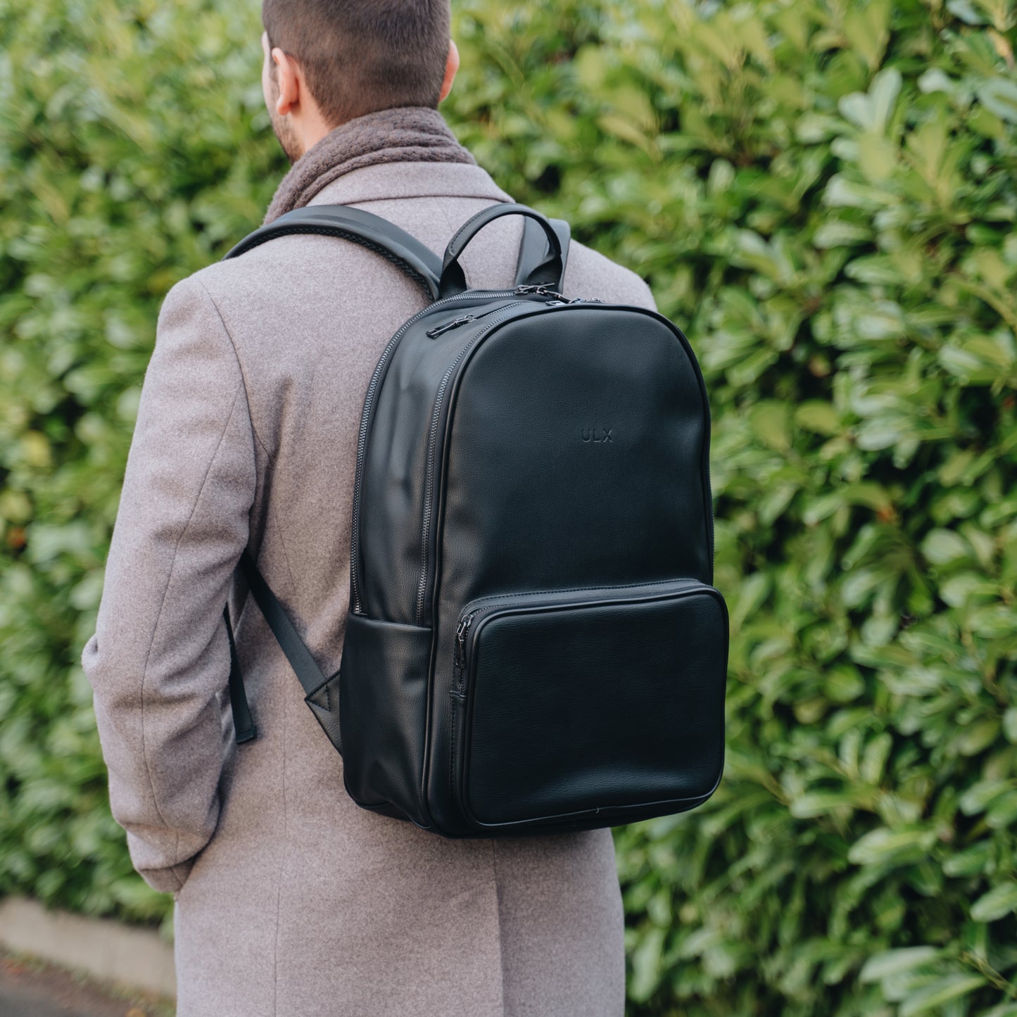 Classic Leather Backpack - Black