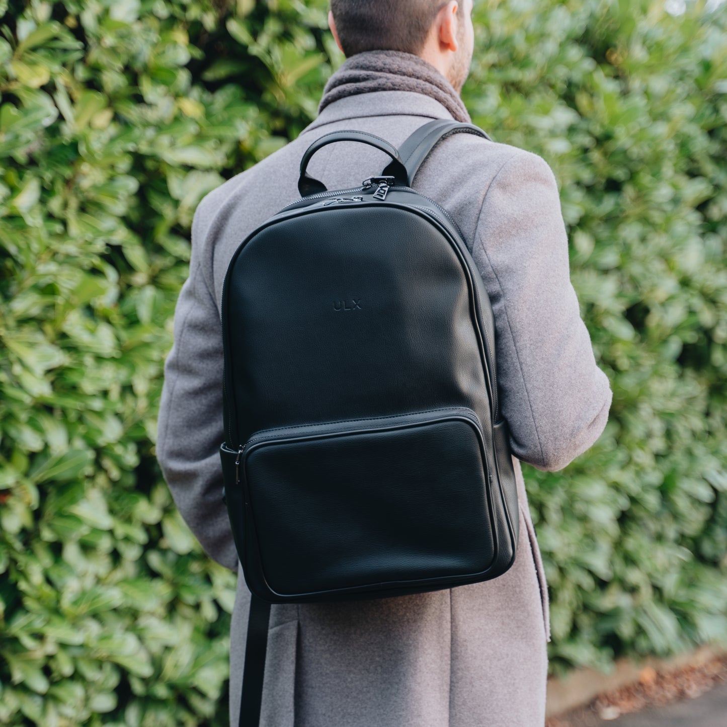 Classic Leather Backpack - Black