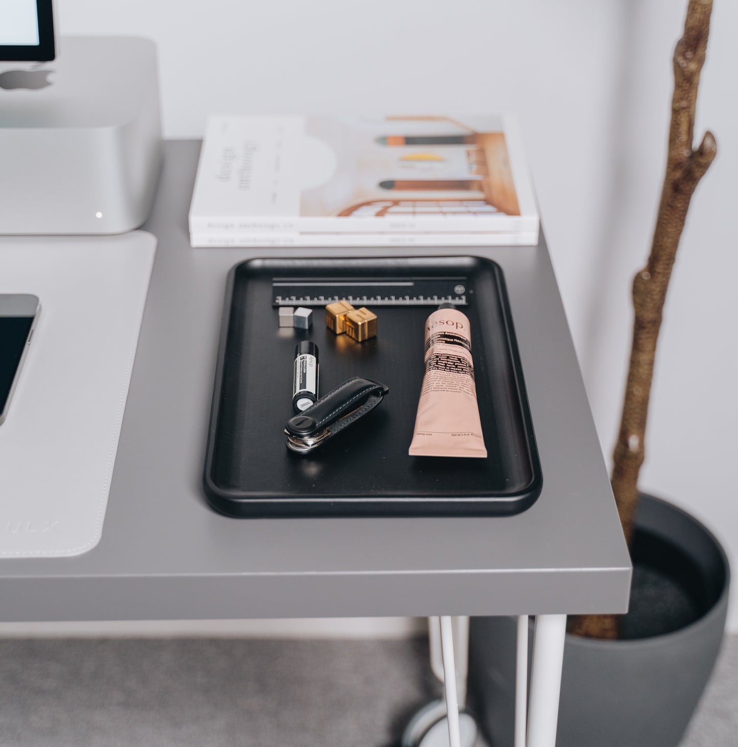 Black Valet Desk Tray