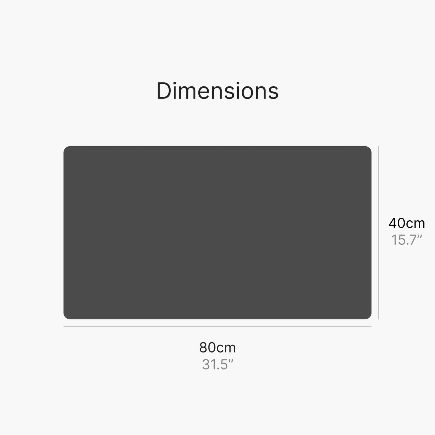 Premium Desk Mat - Grey