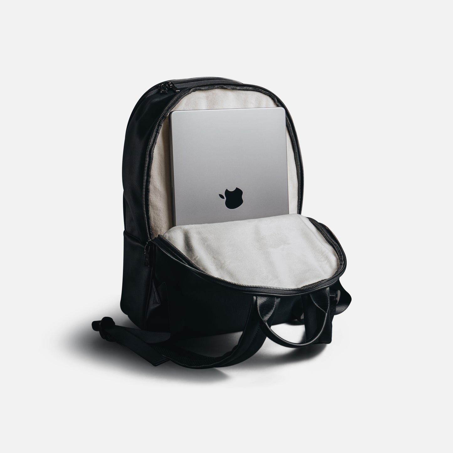 Classic Leather Backpack - Black