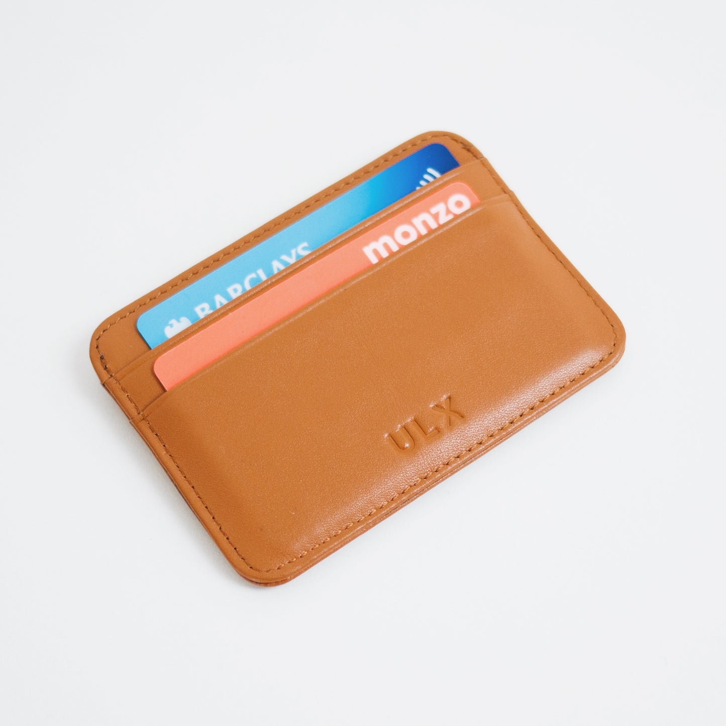 Genuine Leather Card Holder - Brown