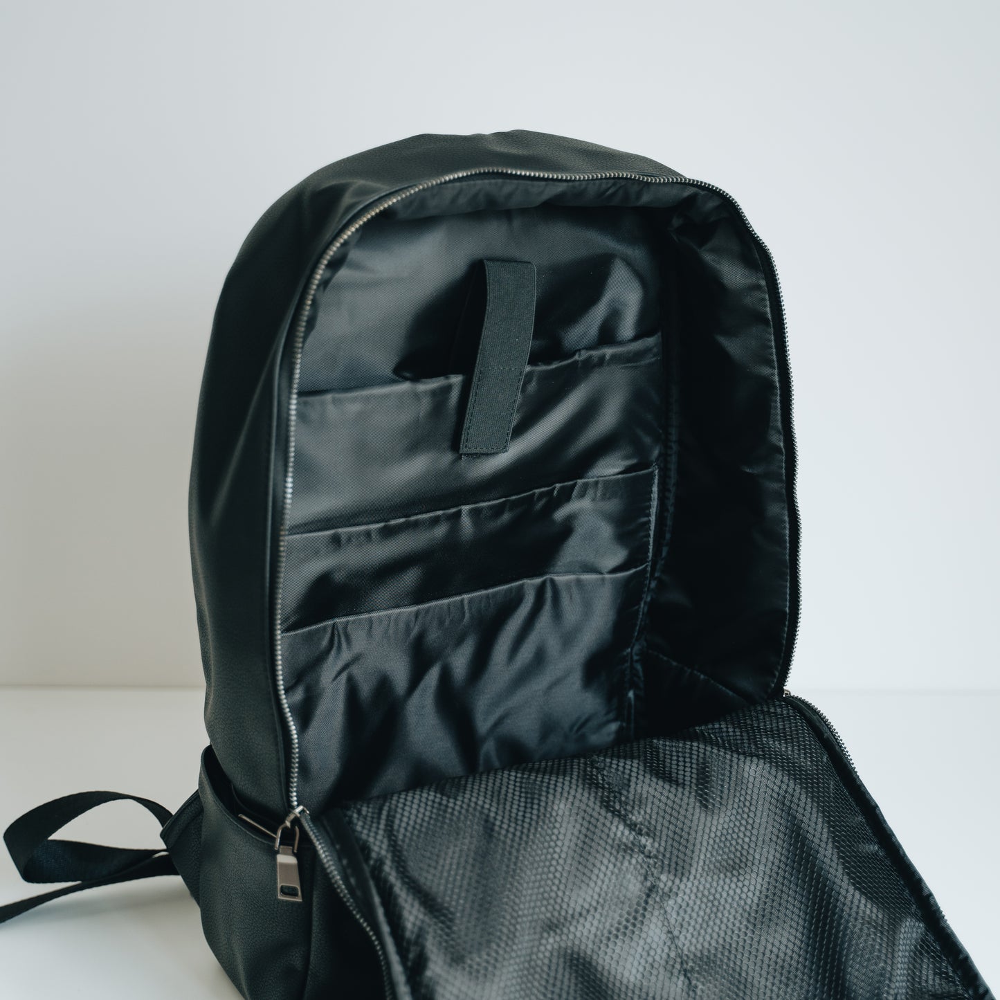 Leather Backpack - Black