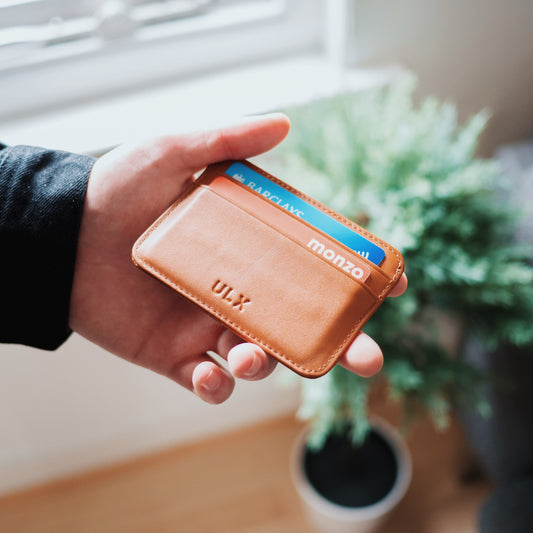 Leather Card Holder - Brown