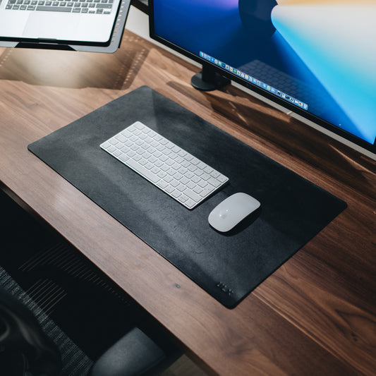 Leather Desk Mat - Black