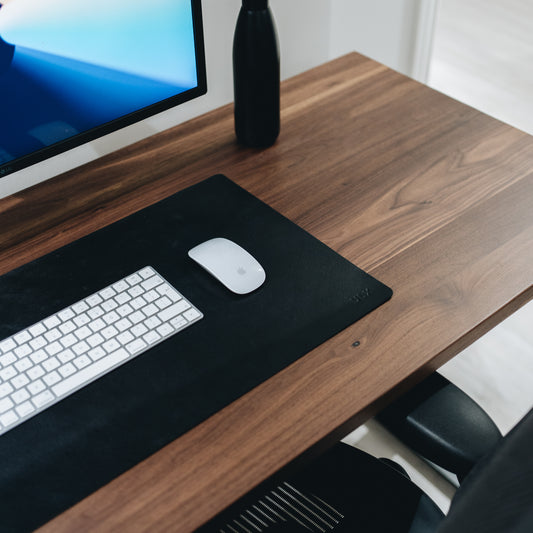 Leather Desk Mat - Black