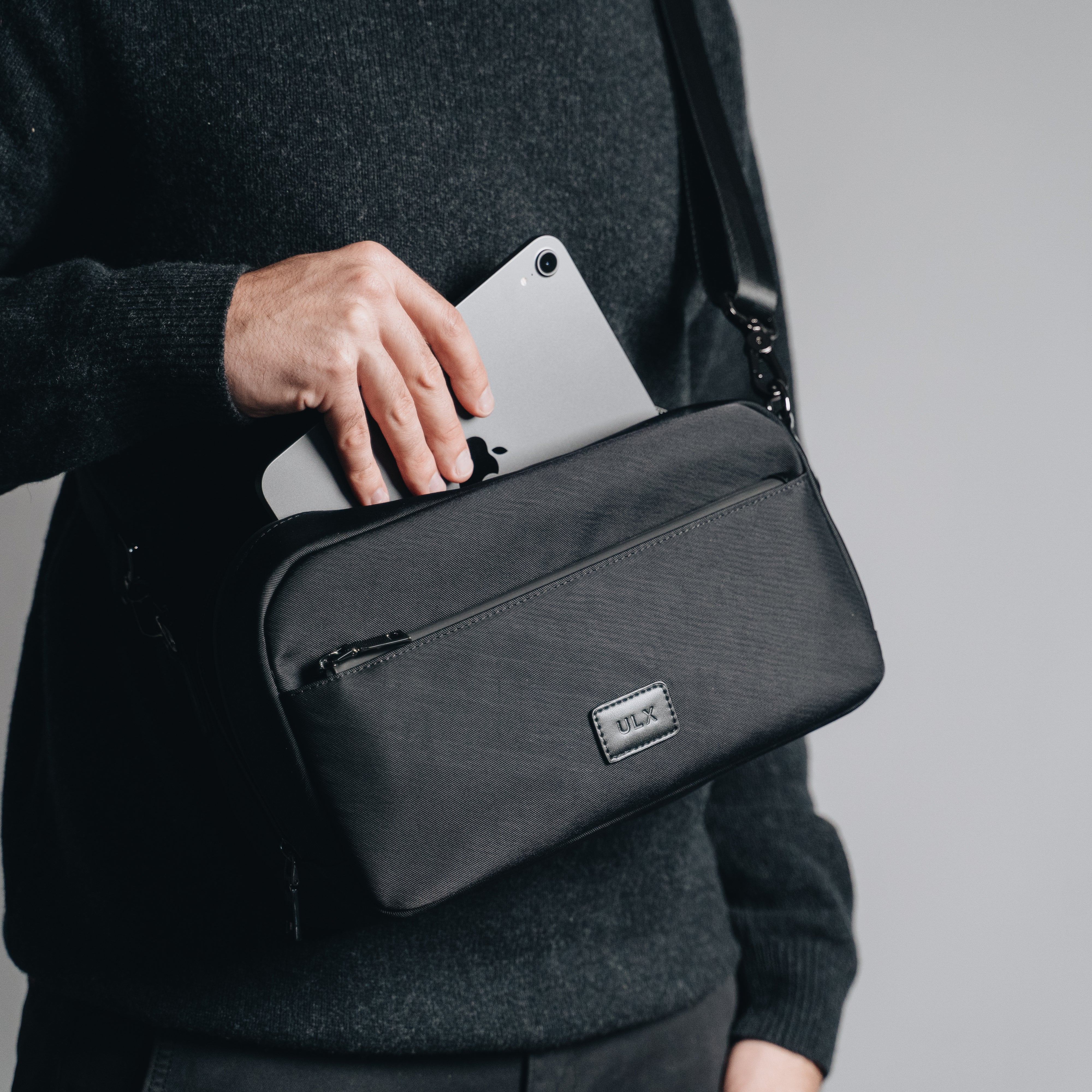 Grey messenger online bag