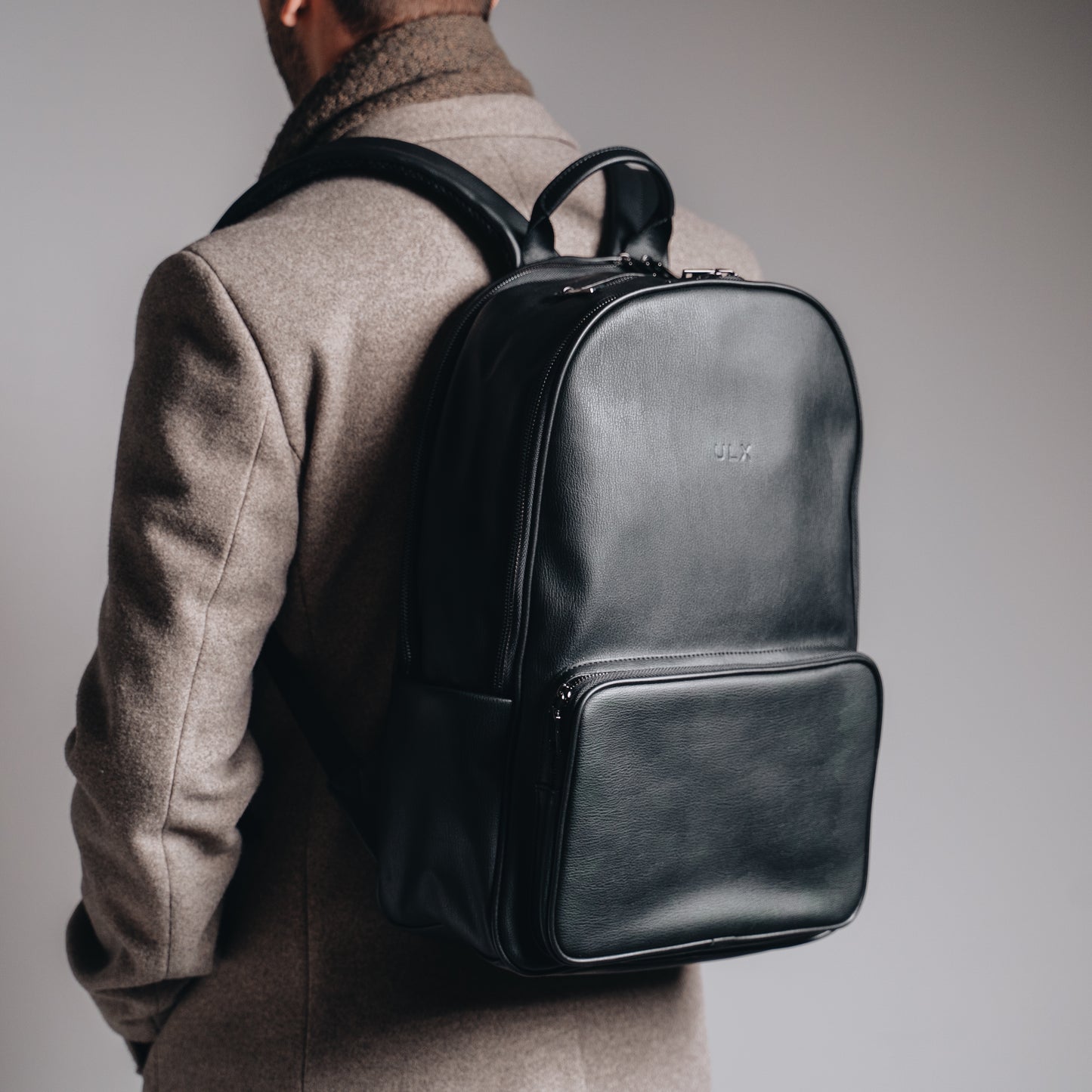 Classic Leather Backpack - Black