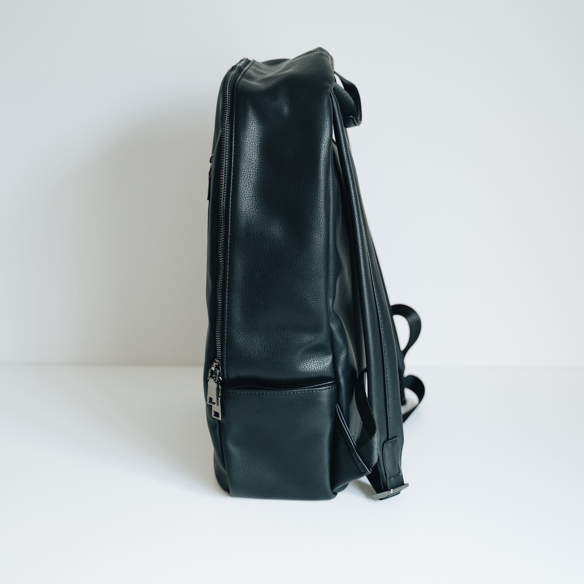 black minimal backpack leather ULX Minimal Leather Backpack