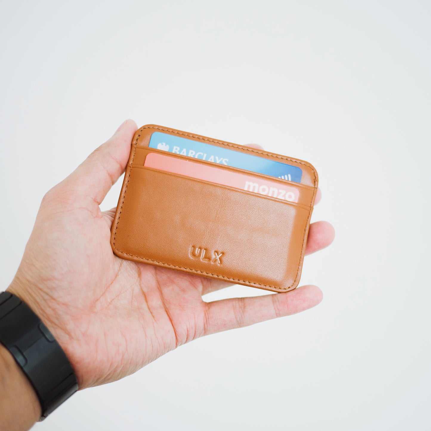 Genuine Leather Card Holder - Brown